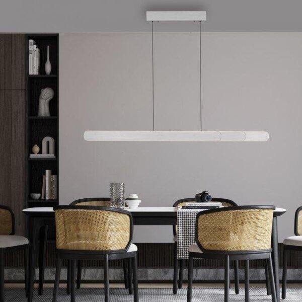 Paul Neuhaus Závěsné LED svítidlo ADRIANA, 56W, v. 180 cm, CCT 2700-5000K, elektricky nastavitelná výška Barva: Hliník
