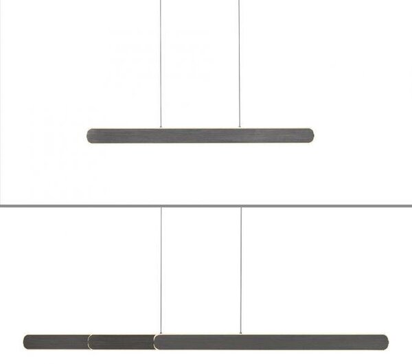 Paul Neuhaus Závěsné LED svítidlo ADRIANA, 56W, v. 180 cm, CCT 2700-5000K, elektricky nastavitelná výška Barva: Hnědá