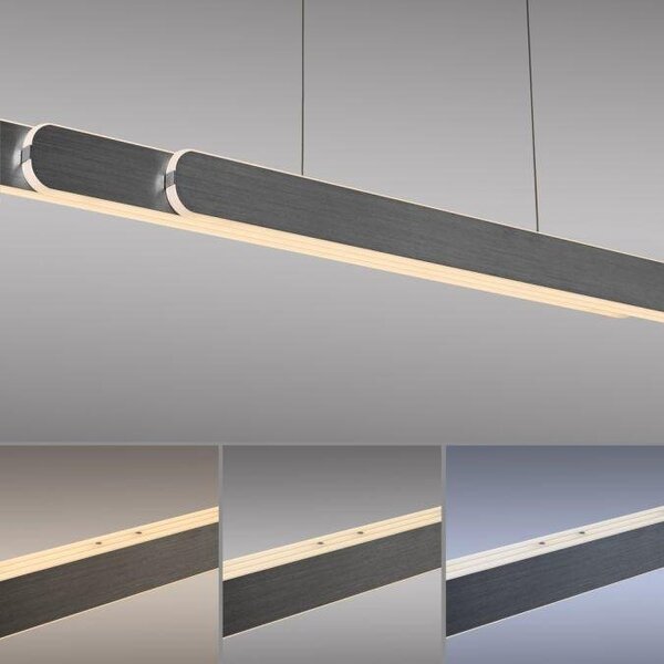 Paul Neuhaus Závěsné LED svítidlo ADRIANA, 56W, v. 180 cm, CCT 2700-5000K, elektricky nastavitelná výška Barva: Hnědá