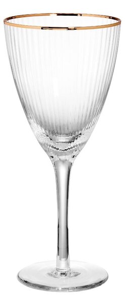 GOLDEN TWENTIES Sada sklenic na víno se zlatým okrajem 280 ml 4 ks