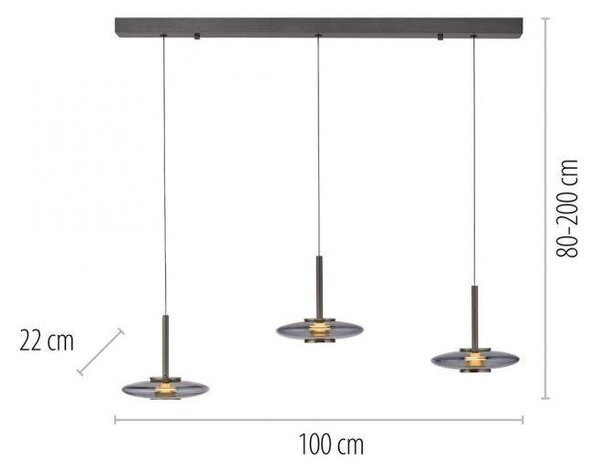 Paul Neuhaus Závěsné LED svítidlo PURE VITRUM, 34W, ø 22 cm, 2700K Barva: Hnědá-opalová