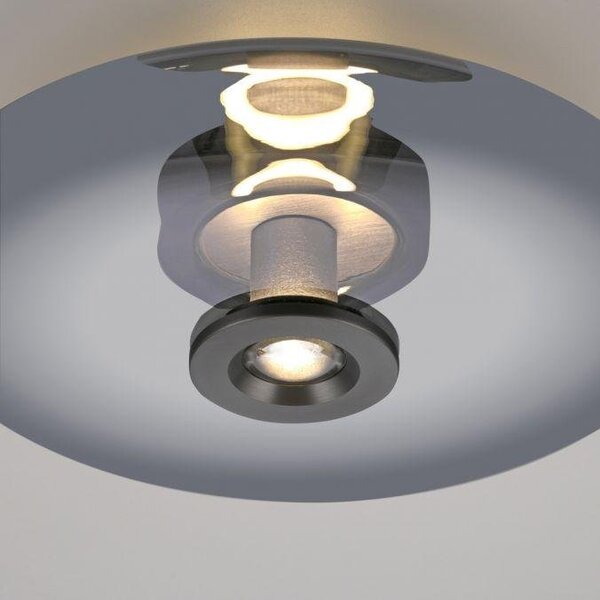 Paul Neuhaus Stropní/nástěnné LED svítidlo PURE Vitrum, 21W, ø 45 cm, 2700 stmívatelné Barva: Hnědá