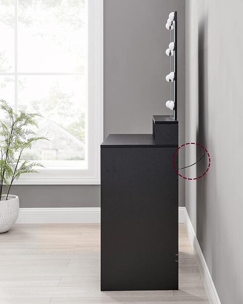 SONGMICS Kosmetický toaletní stolek Velisa 145 cm černý