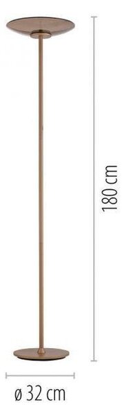 Paul Neuhaus Stojací LED lampa PURE MOON 23,5W, v. 180 cm, 2700K stmívatelná