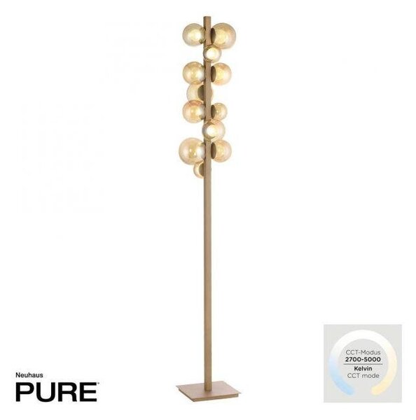 Paul Neuhaus Stojací LED lampa PURE POPUP, 32W, v. 160 cm, CCT 2700-5000K Barva: Zlatá