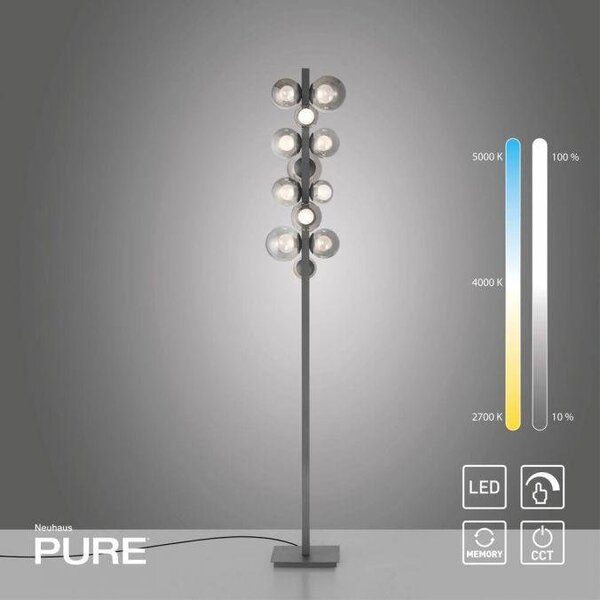 Paul Neuhaus Stojací LED lampa PURE POPUP, 32W, v. 160 cm, CCT 2700-5000K Barva: Zlatá