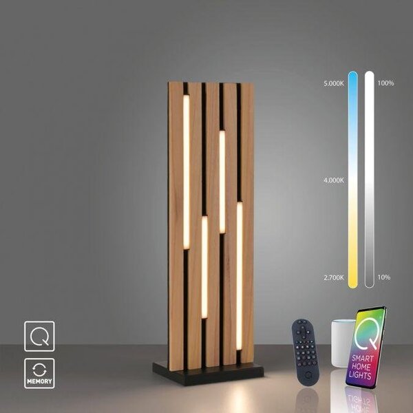 Paul Neuhaus Stolní LED lampa Q-AKUSTIK, 15W, v. 60 cm, ZigBee, CCT 2700-5000K