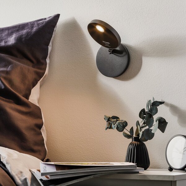 Nástěnná Svítidla Artemide, Demetra Spotlight, stmívatelné, Černá, Obývací pokoj, Kov, Design