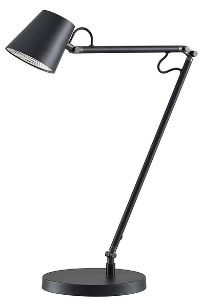 Stolní lampa Lucande, Tarris, stmívatelné, Černá, Pracovna, Kov, Moderní