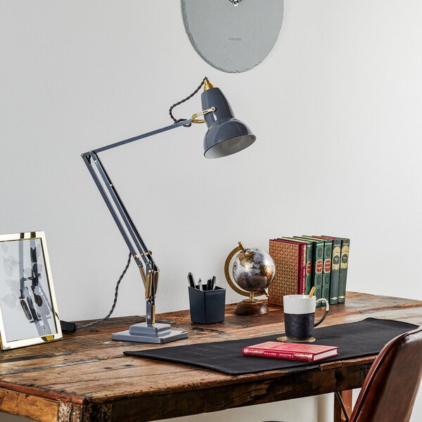 Stolní lampa Anglepoise, Original 1227 Brass, Šedá, Pracovna, Kov, Industriální design