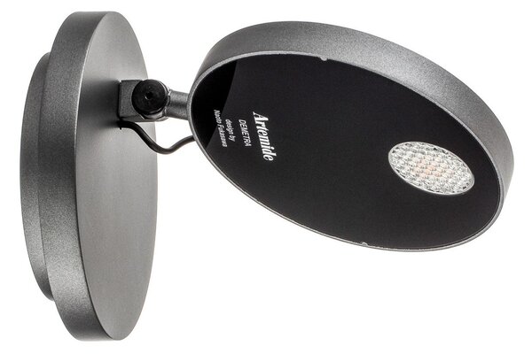 Nástěnná Svítidla Artemide, Demetra Spotlight, stmívatelné, Černá, Obývací pokoj, Kov, Design