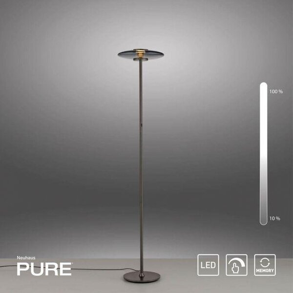 Paul Neuhaus Stojací LED lampa PURE Vitrum, 18W, v. 180 cm, 2700K Barva: Zlatá