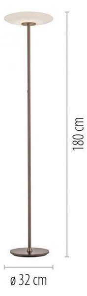Paul Neuhaus Stojací LED lampa PURE Vitrum, 18W, v. 180 cm, 2700K Barva: Zlatá