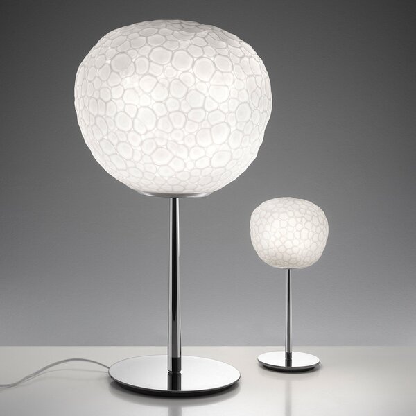 Stolní lampa Artemide, Meteorite, Bílá, Obývací pokoj, Sklo, Design