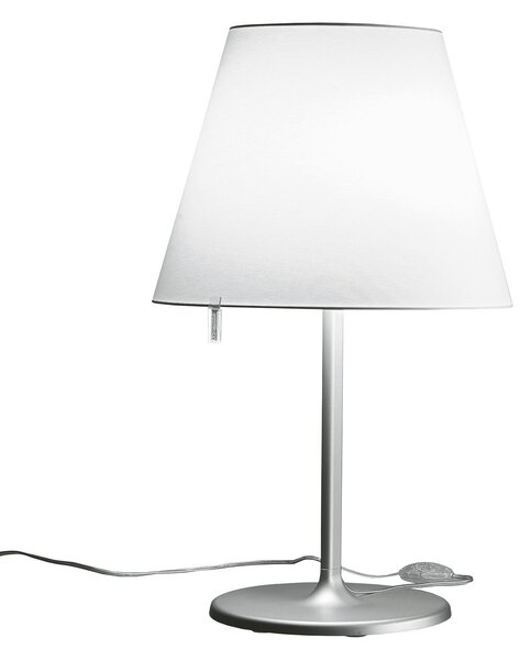 Stolní lampa Artemide, Melampo, Šedá, Obývací pokoj, Tkanina / Textil, Design
