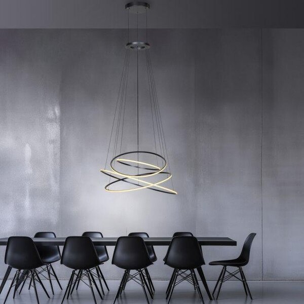 Paul Neuhaus Závěsné LED svítidlo PURE E-Flying Rings, 62W, ø 110 cm, CCT 2700-5000K