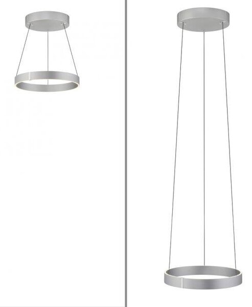 Paul Neuhaus Závěsné LED svítidlo PURE E-Popup, 51W, ø 50 cm, 2700-5000K Barva: Šedá