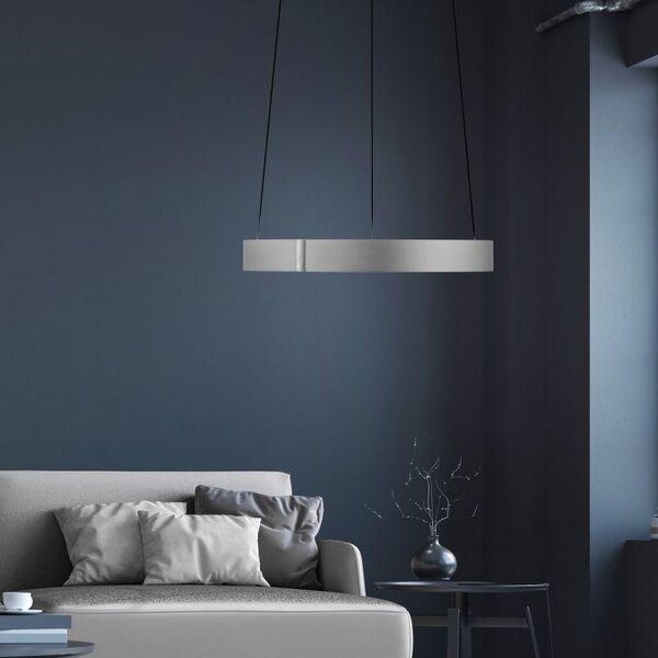 Paul Neuhaus Závěsné LED svítidlo PURE E-Popup, 51W, ø 50 cm, 2700-5000K Barva: Šedá