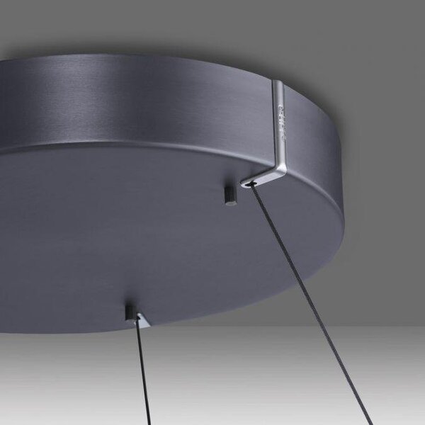 Paul Neuhaus Závěsné LED svítidlo PURE E-Popup, 51W, ø 50 cm, 2700-5000K Barva: Šedá