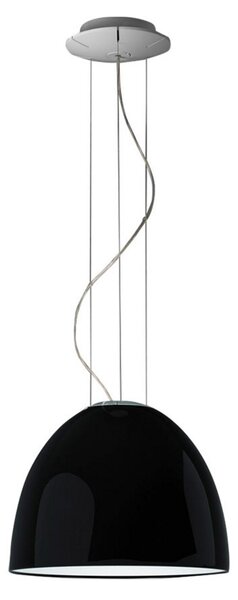 Závěsná svítidlo Artemide, Nur Mini Gloss, stmívatelné, Černá, Obývací pokoj, Kov, Design