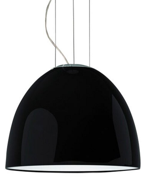 Závěsná svítidlo Artemide, Nur Mini Gloss, stmívatelné, Černá, Obývací pokoj, Kov, Design