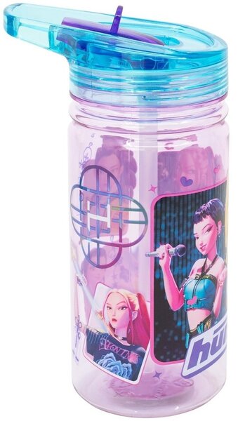 Láhev na pití KPop Demon Hunters, motiv HUNTR/X s brčkem - 475 ml