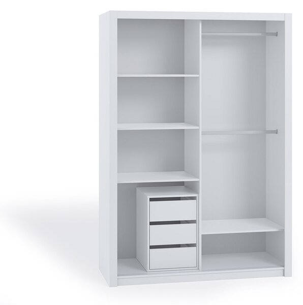 Šatní skříň Bonaparte SZ180 (bílá). Akce -12%