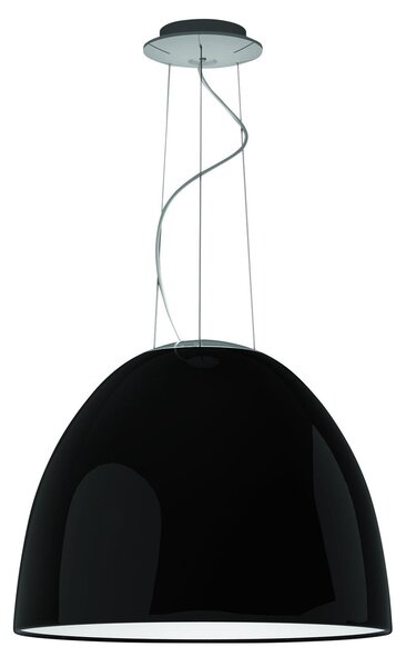 Závěsná svítidlo Artemide, Nur Gloss, stmívatelné, Černá, Obývací pokoj, Kov, Design