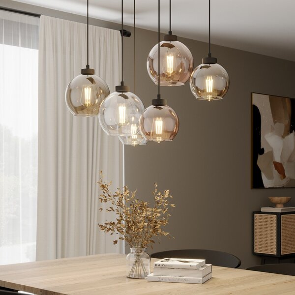 Závěsná svítidlo TK Lighting, Cubus, stmívatelné, Vícebarevná, Obývací pokoj, Sklo, Moderní