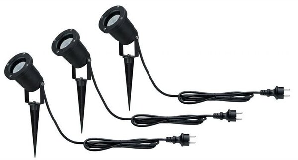P 98897 Outdoor LED svítidlo - zápich do země IP44 3x3,5W GU10 černá - PAULMANN