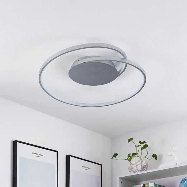 Stropní Lampa Lucande, Enesa, stmívatelné, Metalická, Ložnice, Kov, Moderní