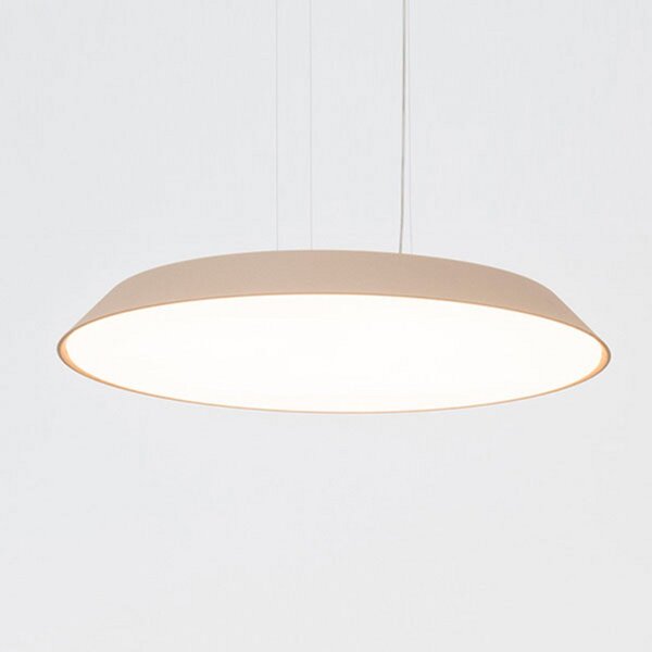 Závěsná svítidlo Artemide, Febe, stmívatelné, Béžová, Obývací pokoj, Plast, Moderní
