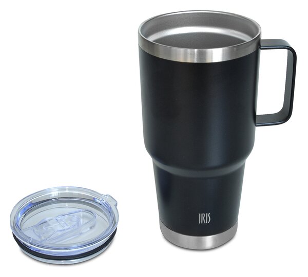 Termohrnek Tumbler s rukojetí, 850ml, Iris Barcelona, černá