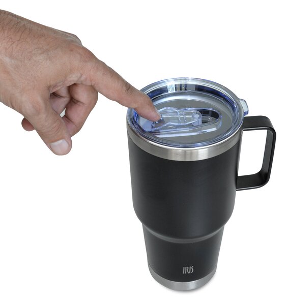 Termohrnek Tumbler s rukojetí, 850ml, Iris Barcelona, černá