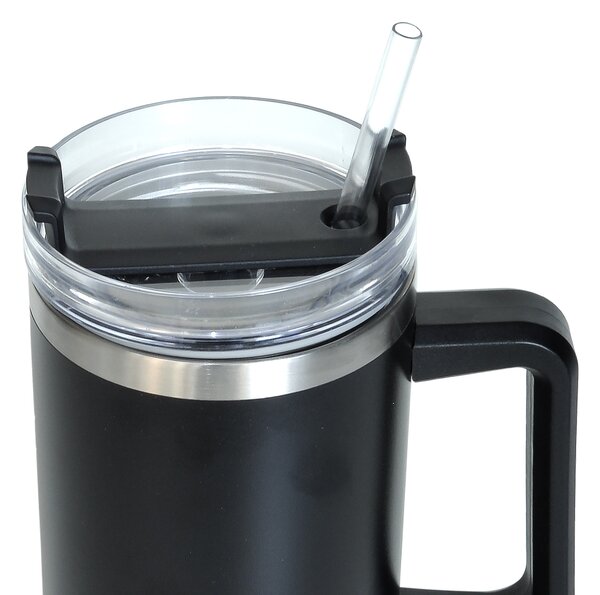Termohrnek Tumbler s brčkem, 1,2l, Iris Barcelona, černá