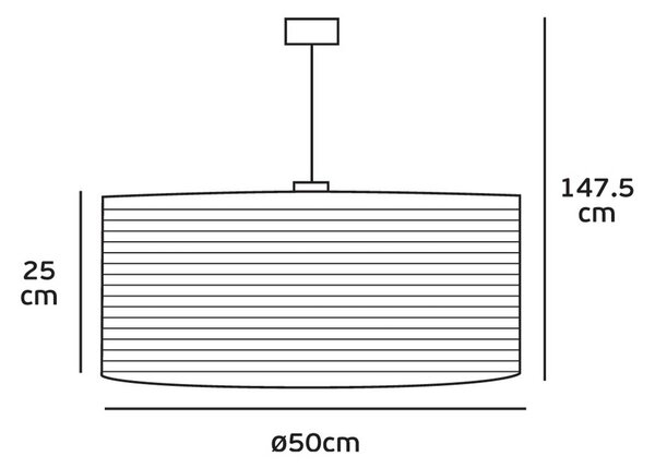 VK Light Noem E27 závěsné papírové svítidlo válcové 400xØ200 mm