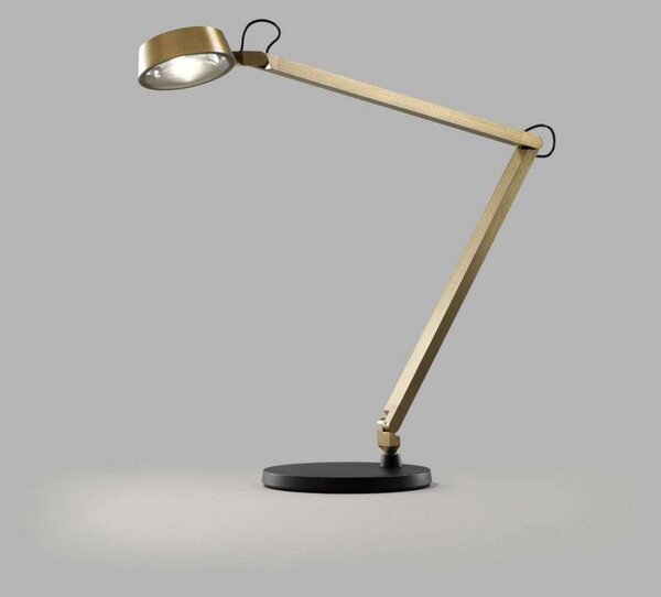 Stolní lampa LIGHT-POINT, stmívatelné, Zlatá / mosazná, Obývací pokoj, Hliník