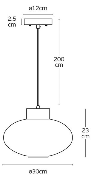VK Light Alena E27 závěsné svítidlo 410xØ200 mm