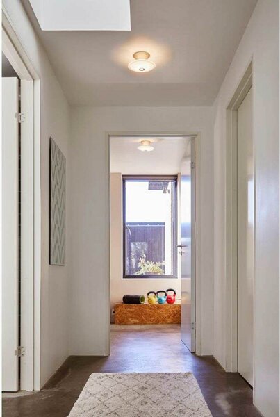 Stropní Lampa LOOM DESIGN, Solene, stmívatelné, Béžová, Obývací pokoj, Sklo, Moderní