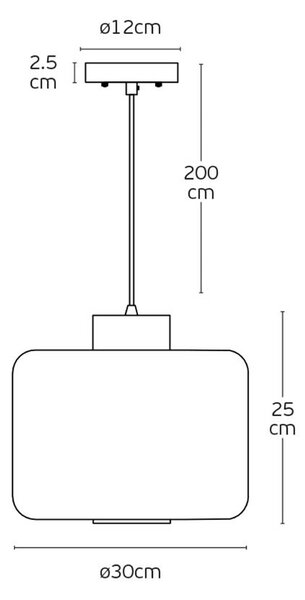 VK Light Alena E27 závěsné svítidlo 410xØ200 mm