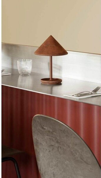 Stolní lampa MATER, Hnědá / Rezavá, Obývací pokoj, Plast