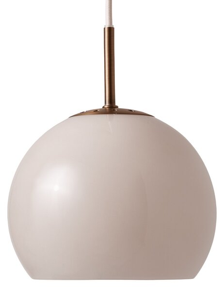 Závěsná svítidlo FRANDSEN, Ball, stmívatelné, Šedá, Jídelna, Sklo