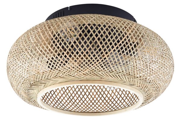 Cordie stropní ventilátor se světlem Ø 53 cm tichý DC Lucande, Cordie, stmívatelné, Dřevo, Obývací pokoj, Bambus, Venkovský / rustikální
