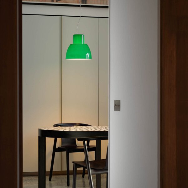 Závěsná svítidlo Nemo Lighting, Lorosae, stmívatelné, Zelená, Obývací pokoj, Sklo