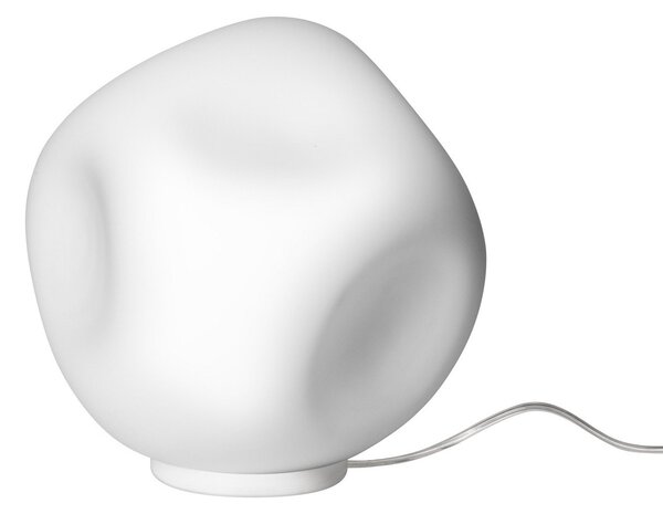 Stolní lampa Foscarini, Hoba Media, stmívatelné, Bílá, Obývací pokoj, Sklo, Design