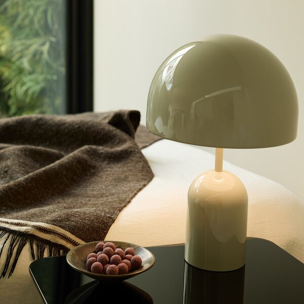 Stolní lampa Tom Dixon, Bell, stmívatelné, Šedá, Obývací pokoj, Kov, Design