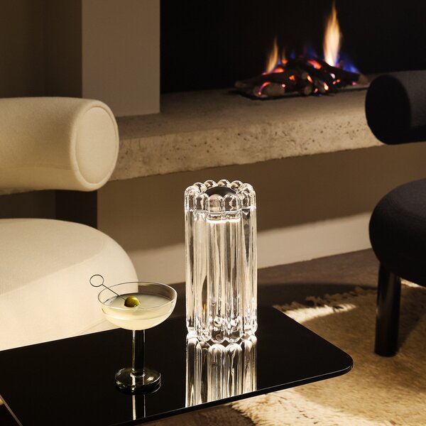 Stolní lampa Tom Dixon, Press, stmívatelné, Transparentní, Obývací pokoj, Sklo, Design