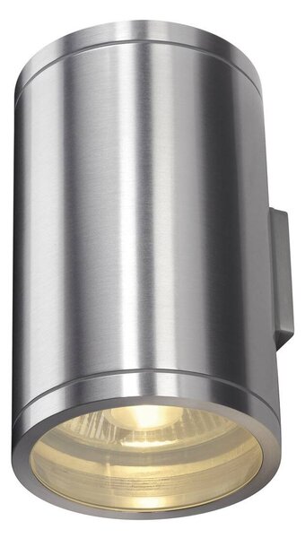 LA 1000334 ROX WALL OUT UP/DOWN QPAR11 venkovní nástěnné svítidlo kartáčovaný hliník max. 2x50W IP44 - BIG WHITE (SLV)