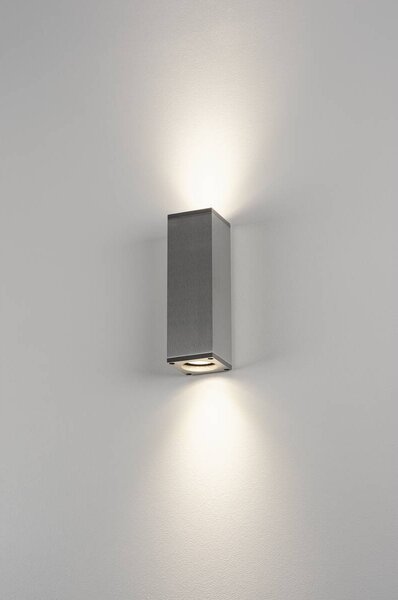 LA 1000329 THEO UP/DOWN QPAR51 nástěnné svítidlo kartáčovaný hliník max. 2x50W - BIG WHITE (SLV)