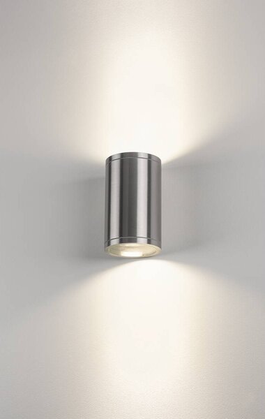 LA 1000334 ROX WALL OUT UP/DOWN QPAR11 venkovní nástěnné svítidlo kartáčovaný hliník max. 2x50W IP44 - BIG WHITE (SLV)
